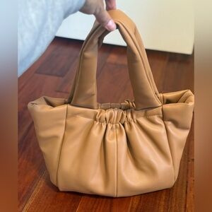 a new day Tan Gathered Tote Bag